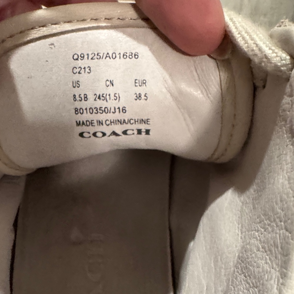 Coach leather Cream Casual Sneakers - Picture 2 of 11